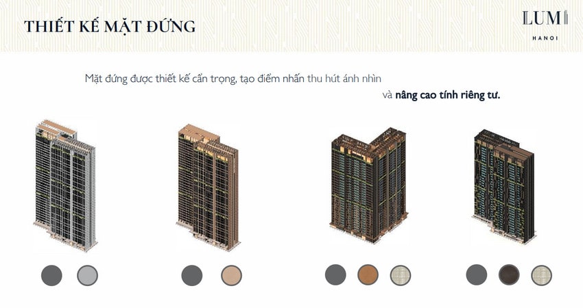 Thiết kế mặt đứng chung cư Lumi Hanoi