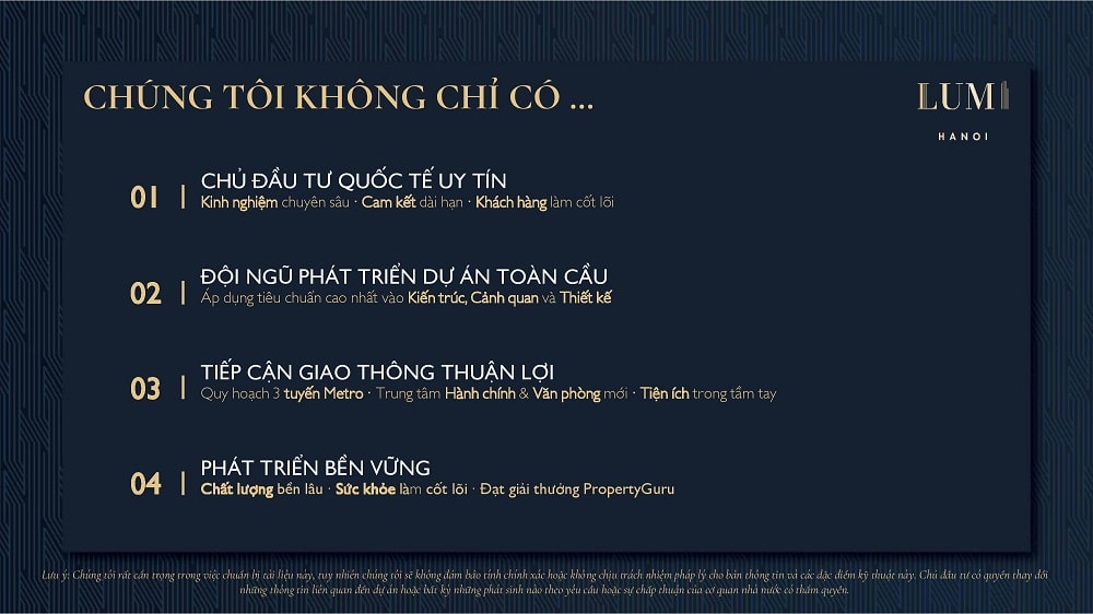 04 lý do khách hàng sở hữu Lumi Hanoi Capitaland