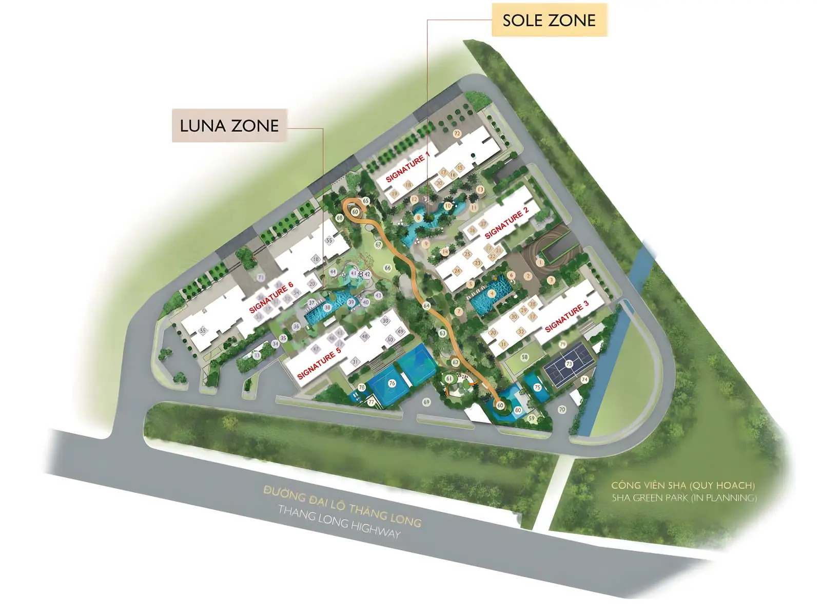 Mặt bằng Lumi Hà Nội – Thiết kế hiện đại, không gian sống tối ưu