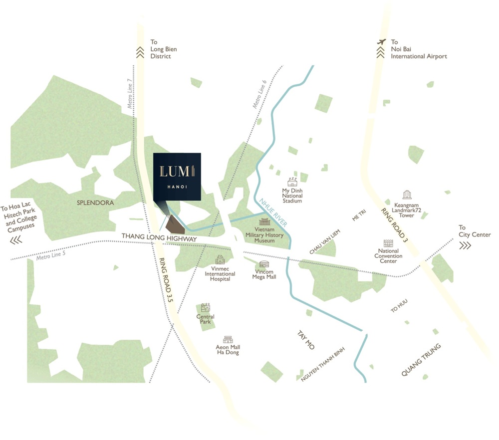 Vị trí Lumi Hà Nội – Kết nối chiến lược giữa trung tâm phát triển phía Tây